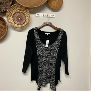 SOLD via Mercari - NY&Co Peplum Top - NWT